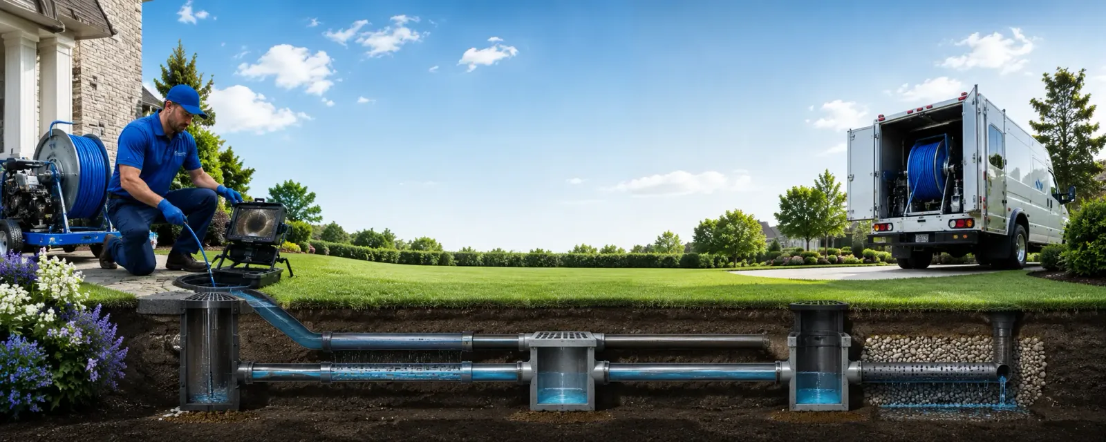 Outdoor drain cleaning information for Roscoe, PA